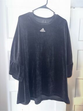 Adidas Black Velour Crewneck shirt